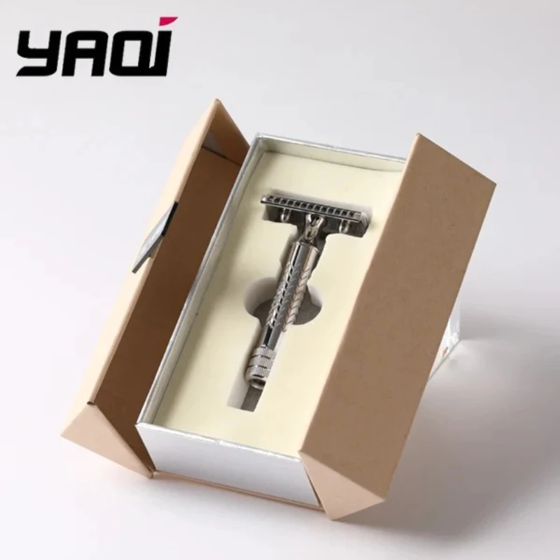 Yaqi THOT Sicherheitsrasierer aus Edelstahl für Männer und Frauen, Doppelschneide-Rasierrasierer, Rasierklingen aus Edelstahl