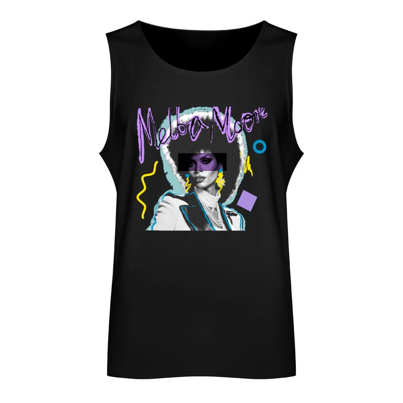 MELBA MOORE 80S RETRO STYLE Tank Top fitness clothing for men summer singlets for men