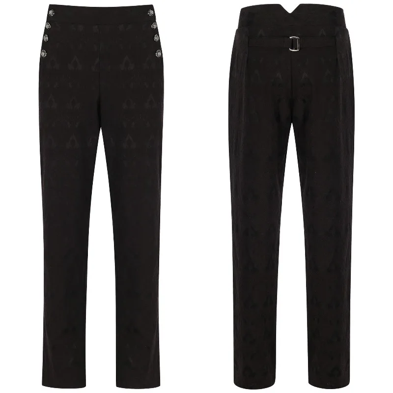

Mens Steampunk Vintage Suit Pants Uniform Formal Trousers Retro Style