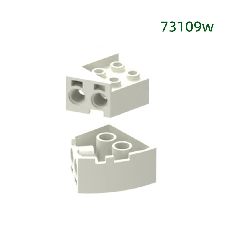MOC 5PCS 73109W Left Angle of Arc Building Blocks Kit House Castle Roof Assemble Bricks Particle DIY Idea Toys Children Gift