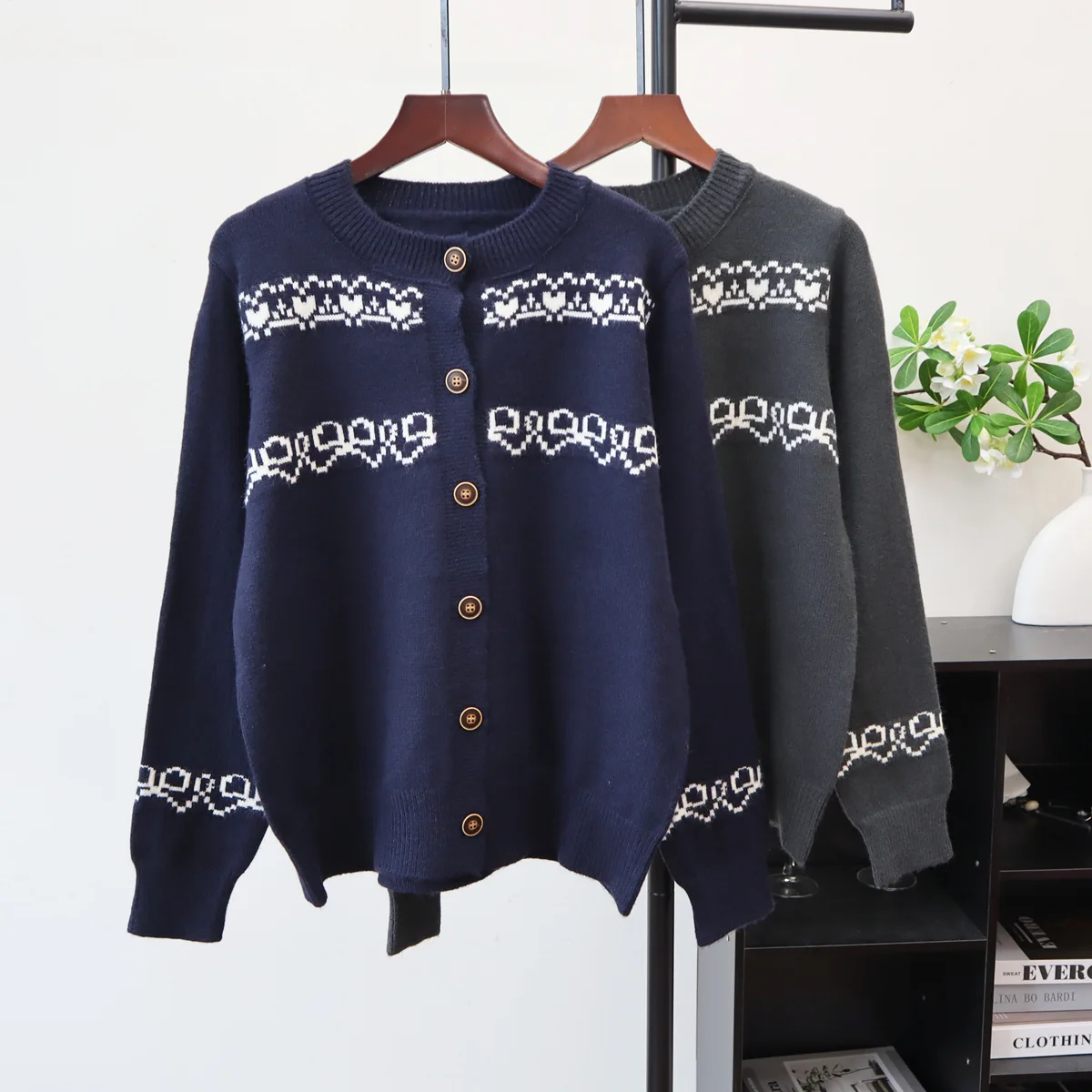 

Cardigan Women Sweaters Coats Full Sleeve Round Neck Jackets Jumpers Y2k Streetwear Elegant Knit Open Stith Autumn Winter