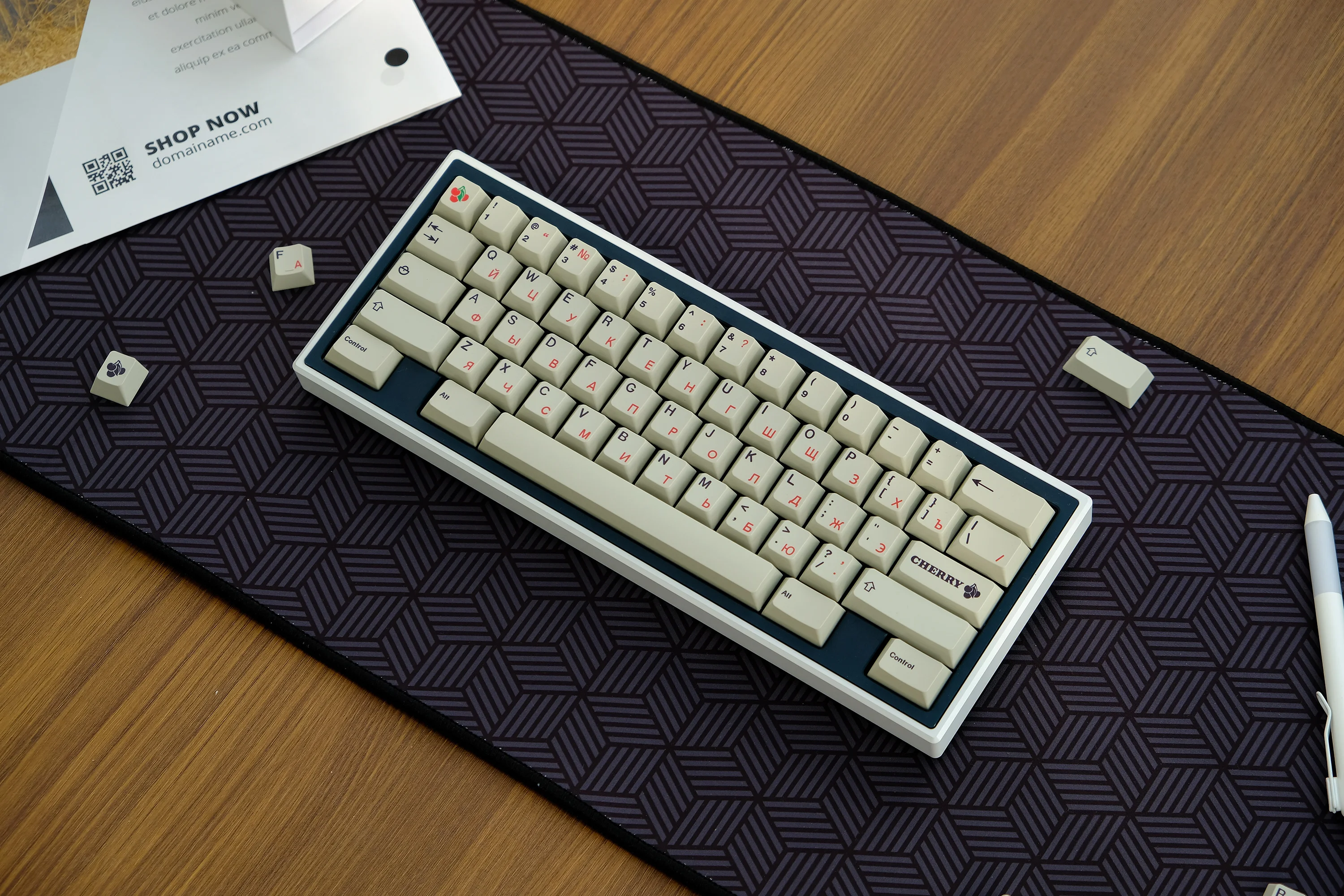 Retro Russian root set keycap PBT material, original highly sublimation process