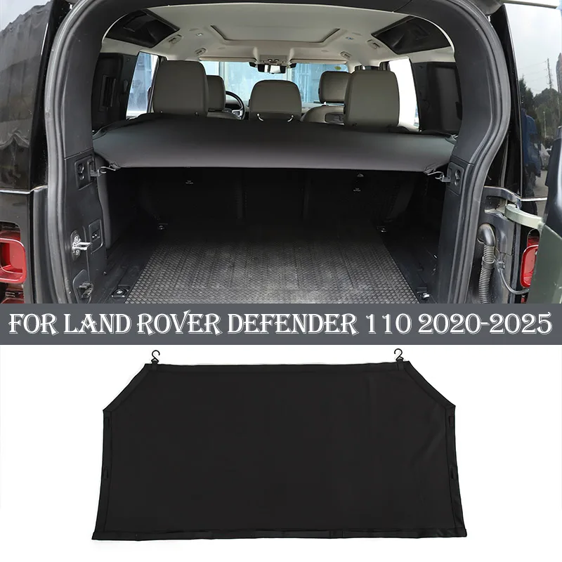 

Stowing Tidying For Land Rover Defender 110 2020-2025 Oxford Cloth Car Rear Trunk Curtain Cargo Cover Storage Bag Net