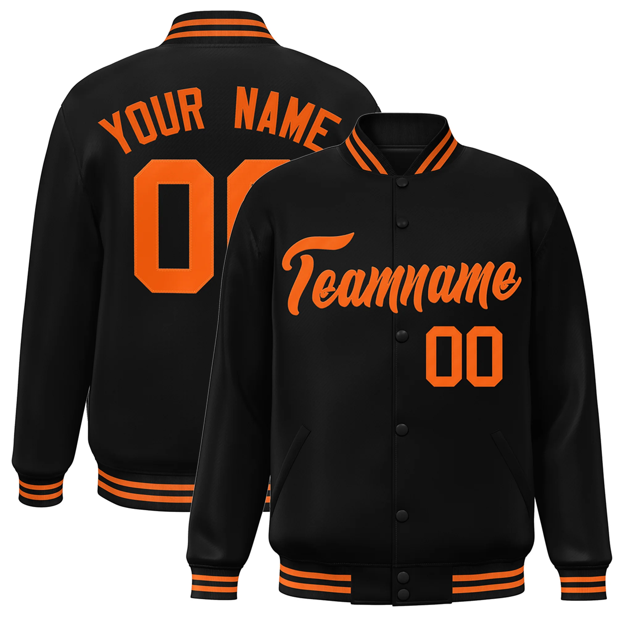 Custom Baseball Jacket Classic Style Full-Snap Unisex Coat Personalized Stitched Name Number Logo Varsity Letterman  Jacket