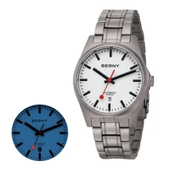 BERNY Titanium Automatic Watches for Men Mechanical Wristwatch Sapphire Full Luminous Dial 10ATM Waterproof Man Clock