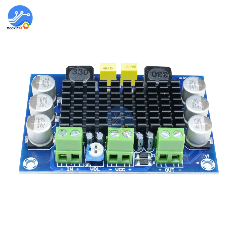 TPA3116D2 Mono Amplifier Board 80W 100W DC 12V-26V High Power Audio Digital AMP Module Sound Speaker Board Volume Control