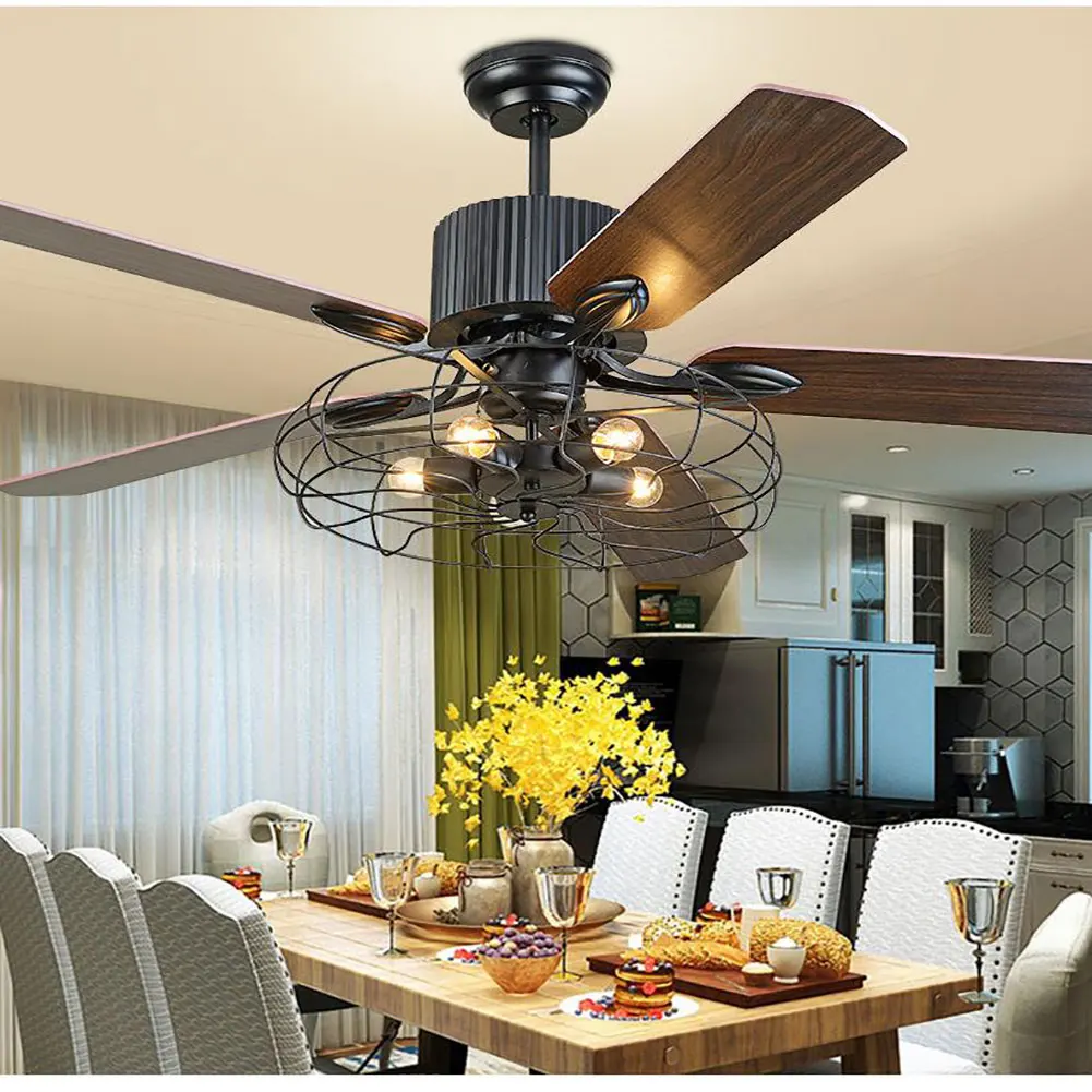 52''  5 Blade Standard Ceiling Fan with Remote Control and Light Kit Included For Room 2022 New Style