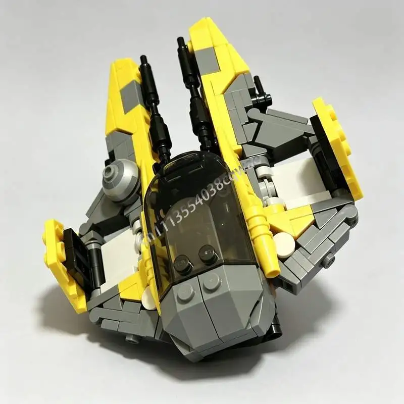 NEW 223PCS Sleek Jedi Light Space Interceptor MOC Sci-Fi Starfighter Model DIY Assembled Building Brick Collection Display Gift view 4