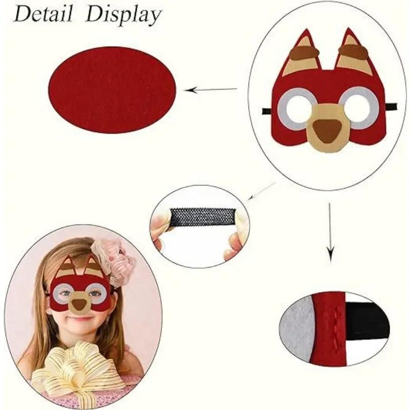 

Halloween Blueyeds Felt Mask Dog Themed Holiday Party Decoration Non-woven Eye Mask Party Decoration Supplies