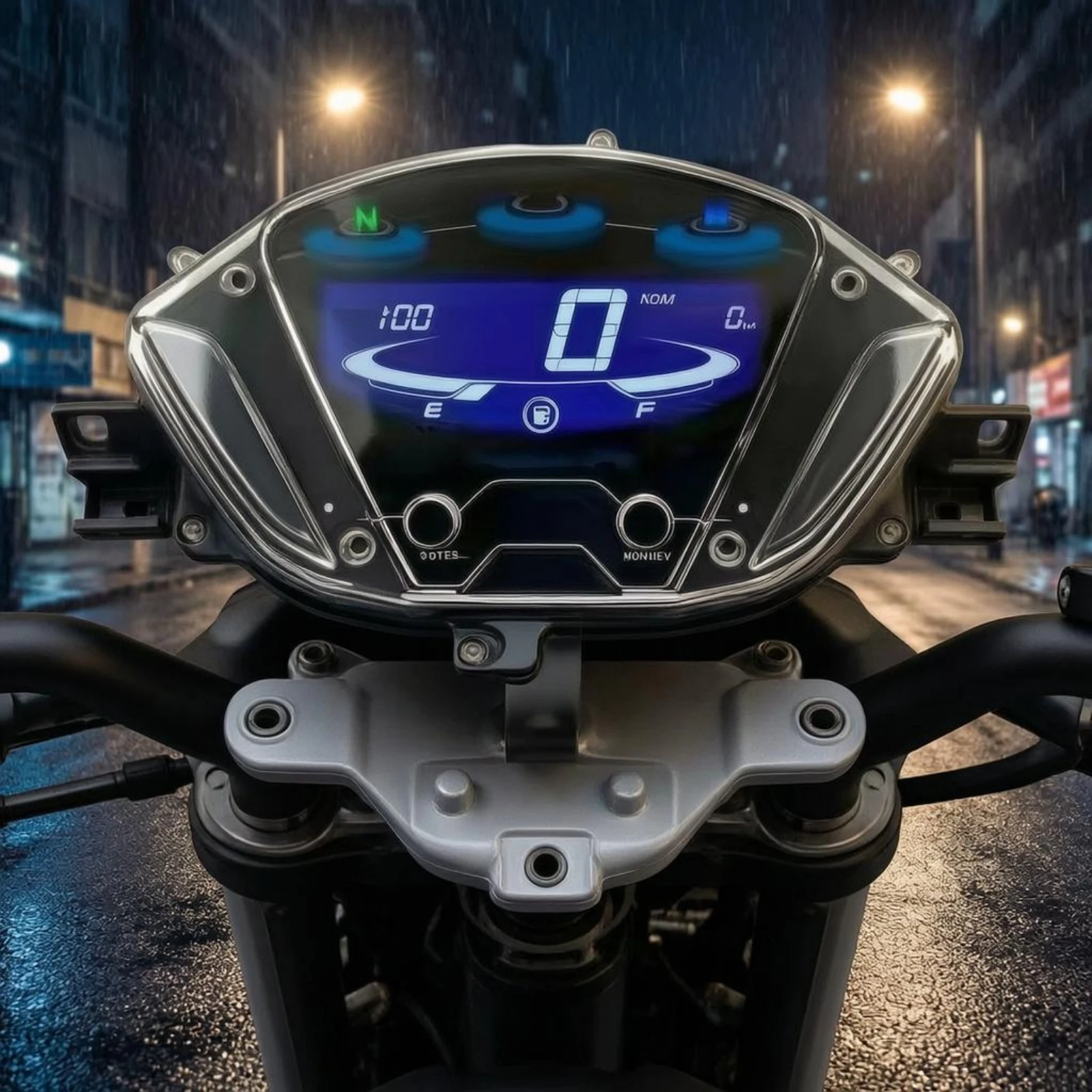Motorcycle Dashboard Cluster Oval Shape Motorcycle Digital Gauge LCD Speedometer Gauge Gear Indicator Vehicle Instrument