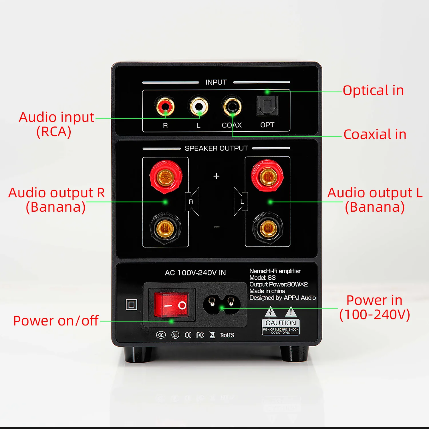 AMPLIFICADOR DE POTENCIA de Karaoke con micrófono Dual, Control de agudos y graves, Bluetooth 5,0, Ma12070, miniamplificador Digital de Audio para el hogar, USB/RCA/OPT/COA In