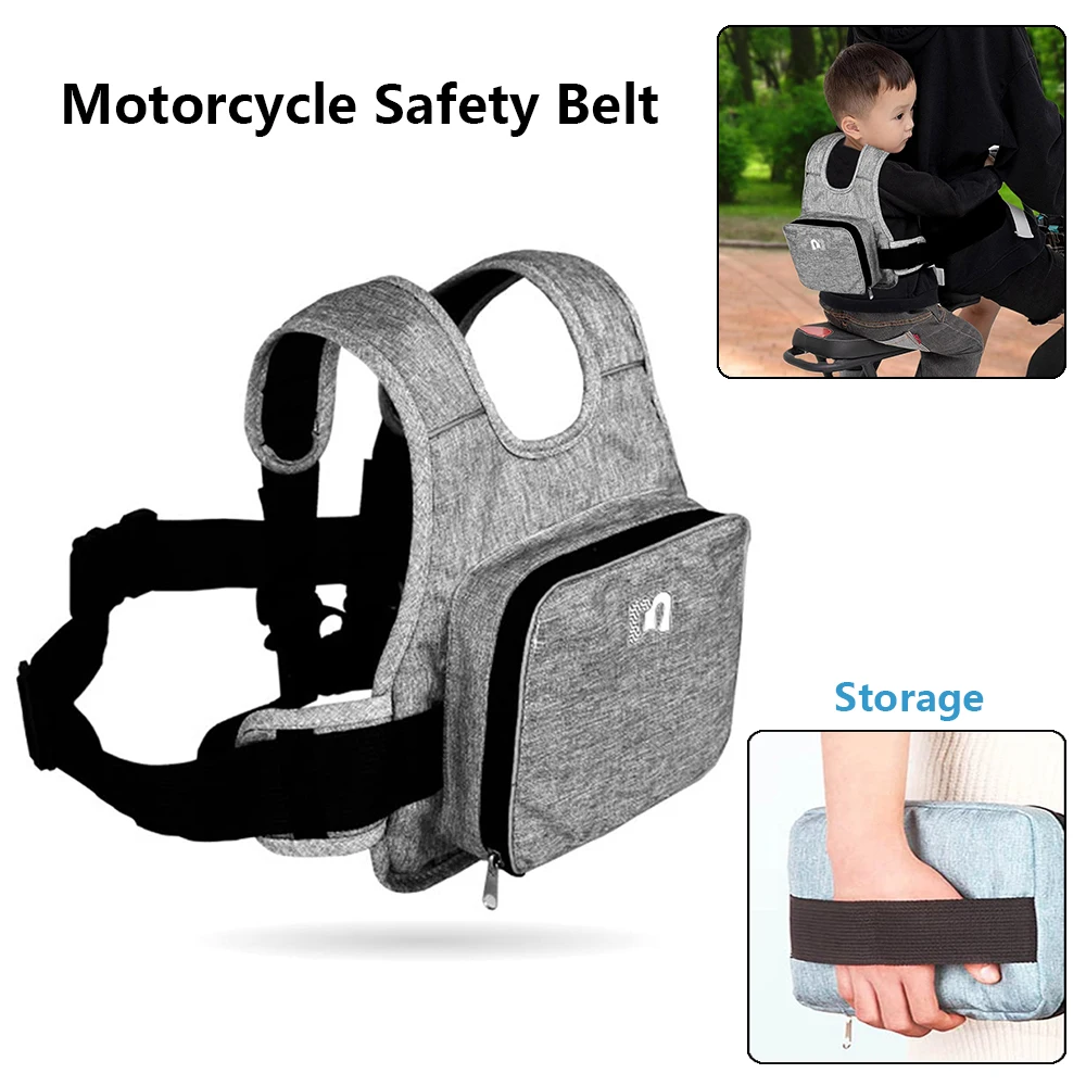 

Universal Motorcycle Safety Belt For Kids Toddlers Breathable Shoulder Straps Seat Harness Adjustable Child Reflective Design