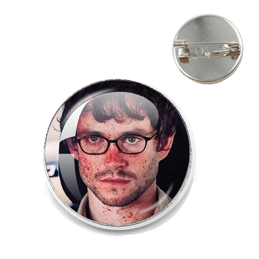 Значок Ганнибал, брошь Mads Mikkelsen Hugh Dancy, кнопка, значок, брошь, одежда, шляпа, декор, ювелирные аксессуары, значок, подарок для фанатов
