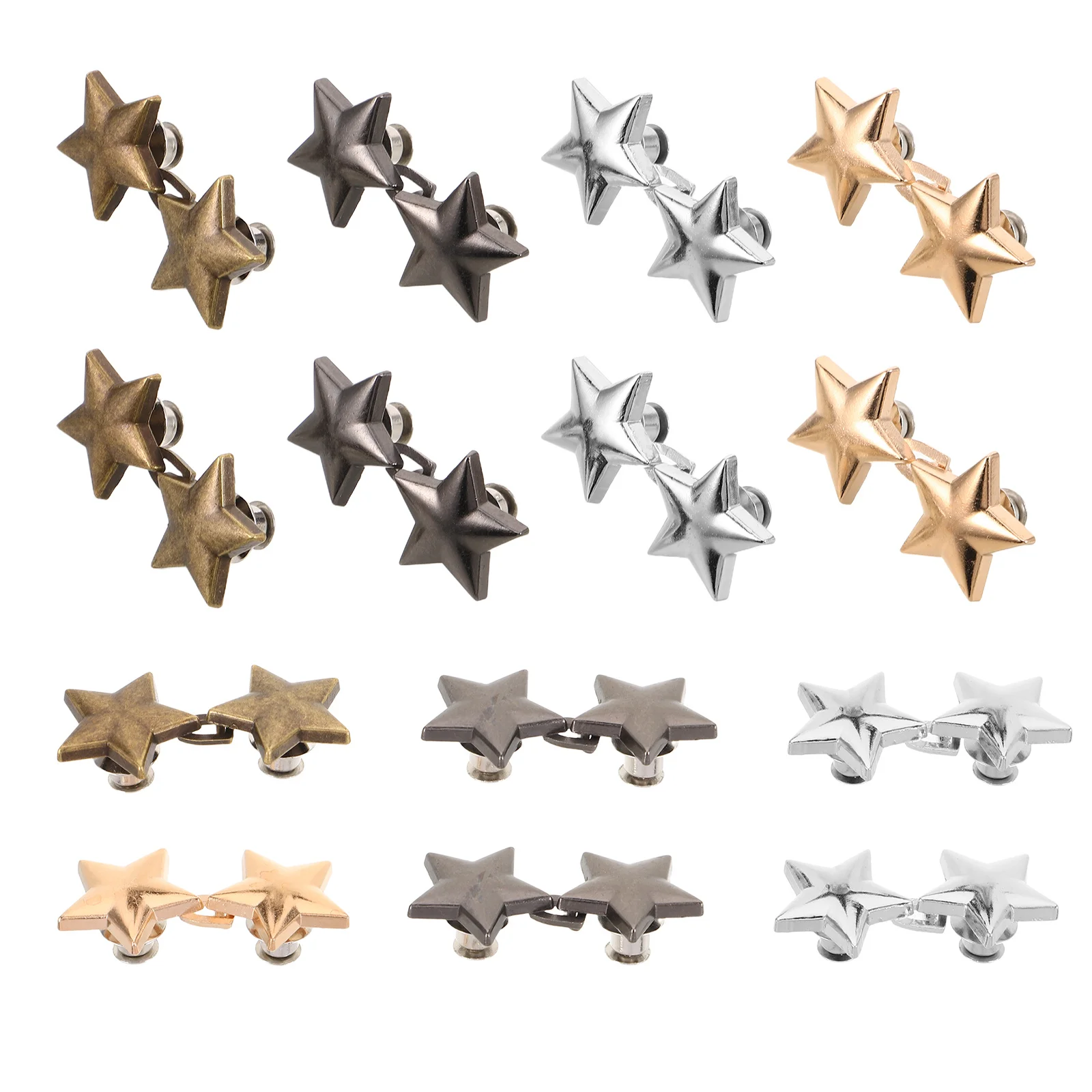 

Waist Tighteners Star Shaped No Sewing Detachable Jeans Waist Adjustment Clips For Pants Skirts Denim Trousers Waistband