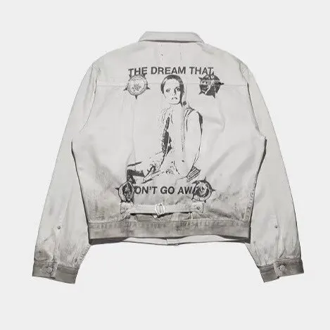 ER/D Punk Street Burn Damage Yellow Clay Dyed Old Vintage Denim Jacket