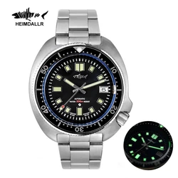 HEIMDALLR Vintage Mens Dive Watch 20ATM Water Resistant 44mm C3 Luminous Dial Sapphire Crystal NH35A Automatic Movement