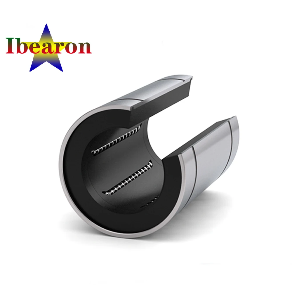 1PCS LM16UU-OP LM20UU-OP Open Type Linear Motion Ball Bearing Seals On Both Side High Precision And Rigidity Resin Retainer