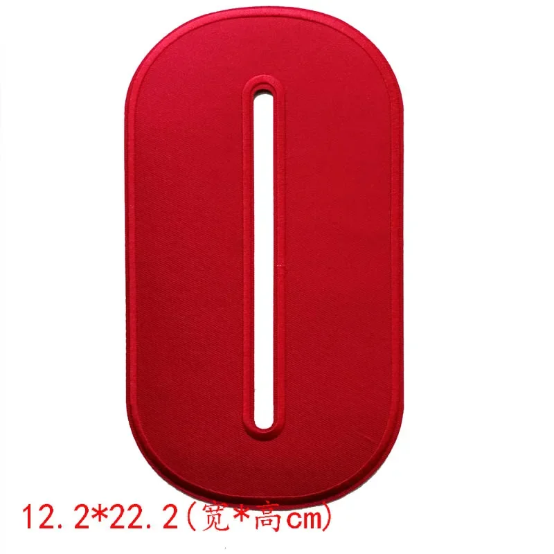 22CM Tall Red Digital Cloth Sticker Jersey Number Badge Back Sticker DIY Embroidery Patch A134