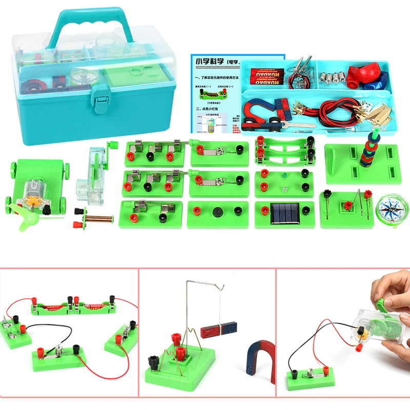 DIY Physics Experiment Model Kit Electromagnetic Materials Electromagnet and Basic Electricity Discovery Circuit for School Lab