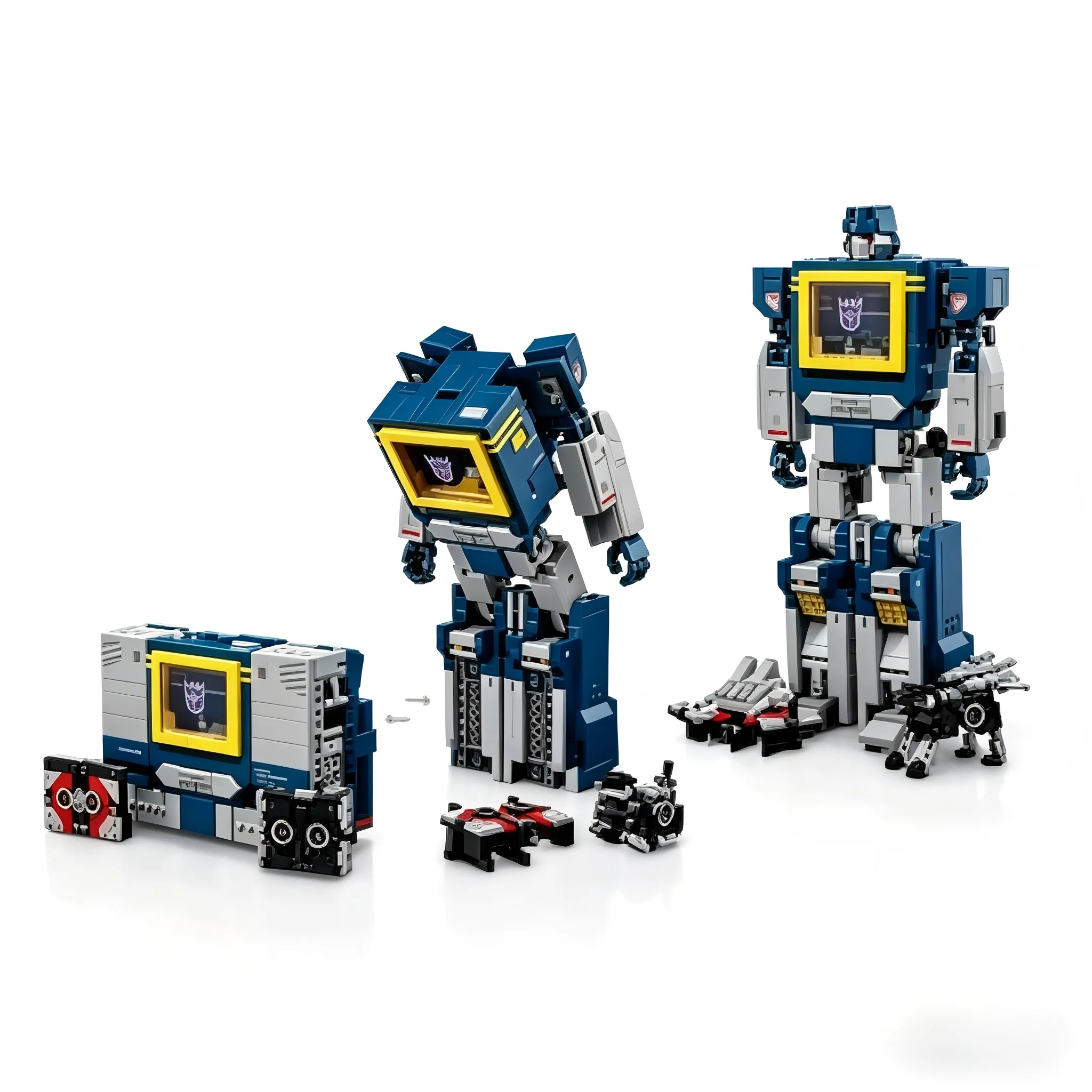 Hot movie character 15,085-piece assembly transformation cassette robot set with classic color scheme, perfect as a gift.