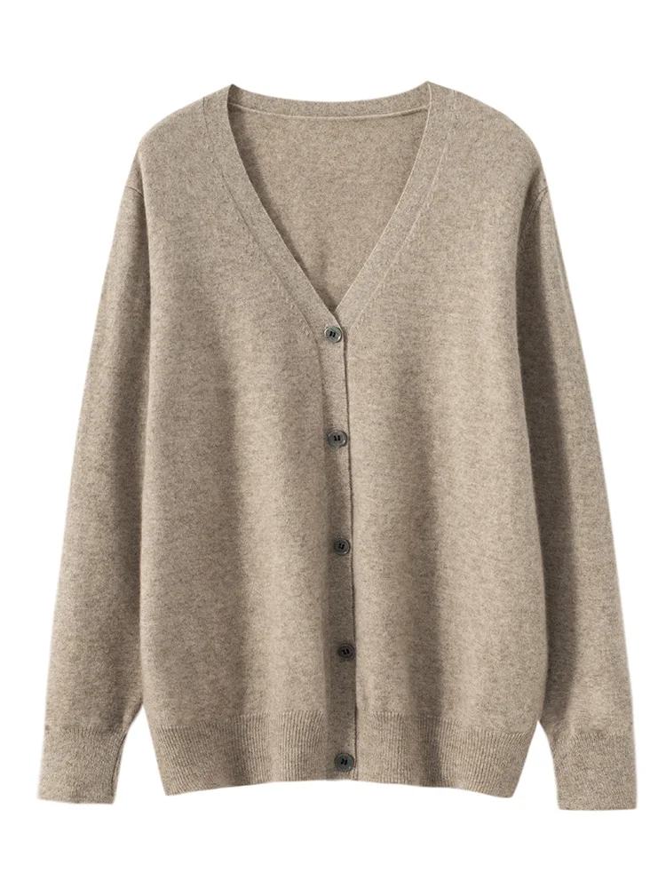 Nuovi Uomini Autunno Inverno Maglione di Cachemire Con Scollo A V Smart Casual Cardigan 100% Lana Merino Morbido Caldo Maglieria Stile di Base