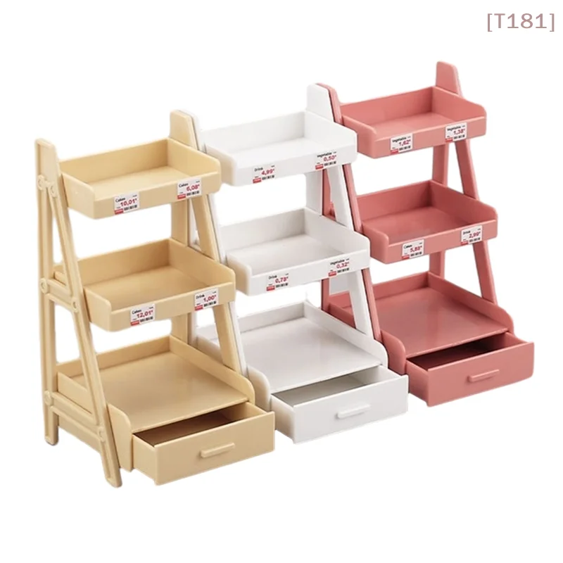 

[E] 1:12 Dollhouse Miniature Plant Flower Stand Shelf Bookshelf Display Rack Furniture Fairy Garden Tool Storage Rack Model Toy