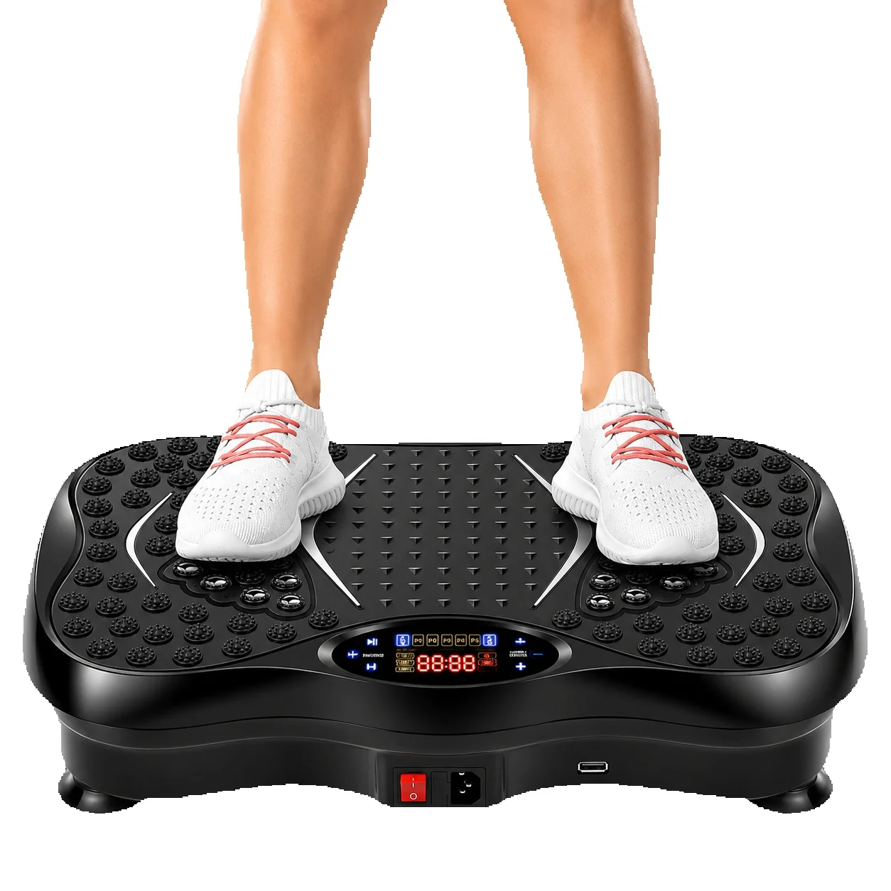 2026 NEUE Mini-Vibrationsplatte, Trainingsgerät zur Körperformung, Vibrationsmassagegerät mit Bluetooth-Musik, Heimfitnessgerät, 99 Manuelle Geschwindigkeitsstufen & 5 Automatikmodi, LED-Anzeige,