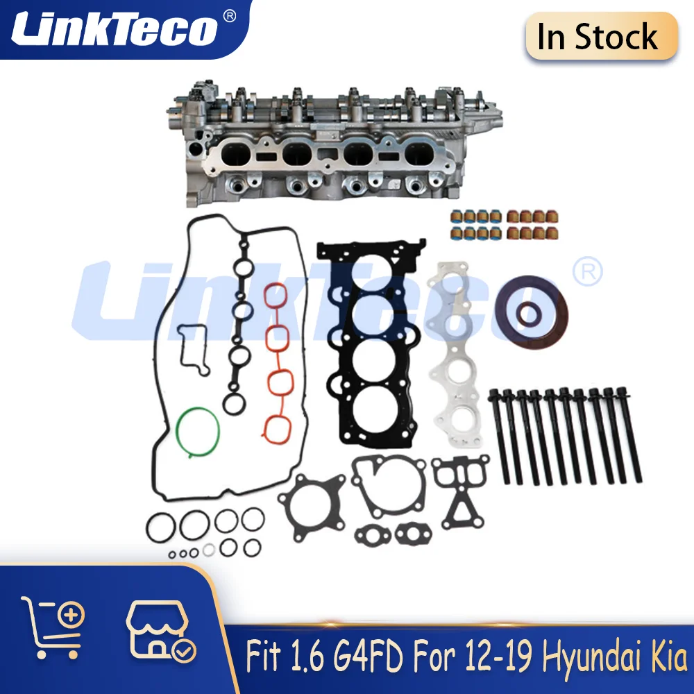 

Cylinder Head Assembly&Head Bolts&Gasket Set Fit 1.6L G4FD For 13-21 Hyundai Accent Elantra i30 i40 Tucson Kia Sportage Rio 1.6
