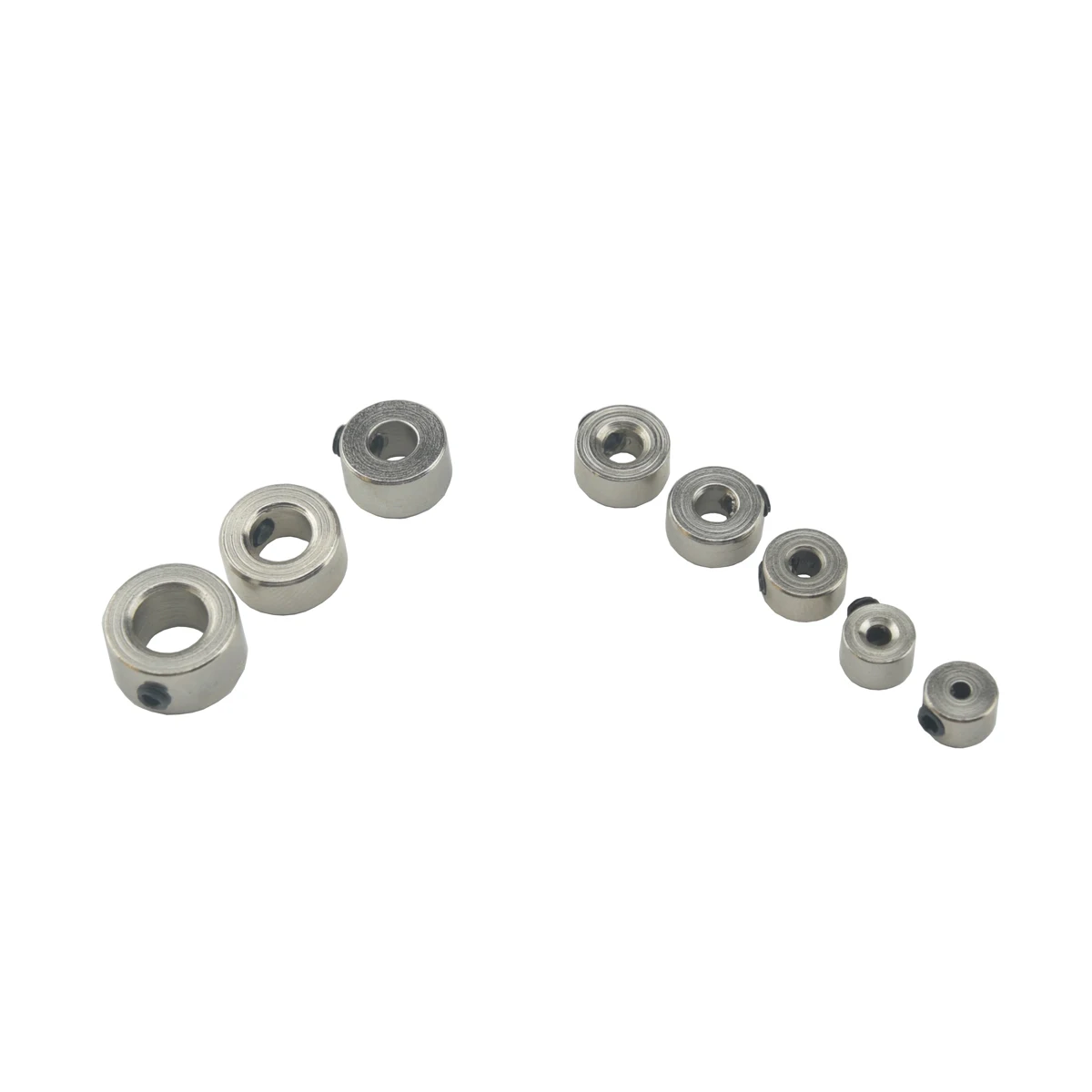 Collier de verrouillage de roue en métal, douille d'essieu d'arbre, bouchon de train d'atterrissage, diamètre intérieur 1.6/2.1/2.6/3.1/3.6/4.1/5.1MM pour pièces de modèle RC, 10 pièces