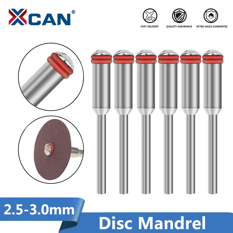 XCAN-mango de rueda de corte para Dremel, mandril de disco de 2,35/3,0mm, accesorios rotativos, herramientas, mandriles de rueda de pulido, 10 Uds.