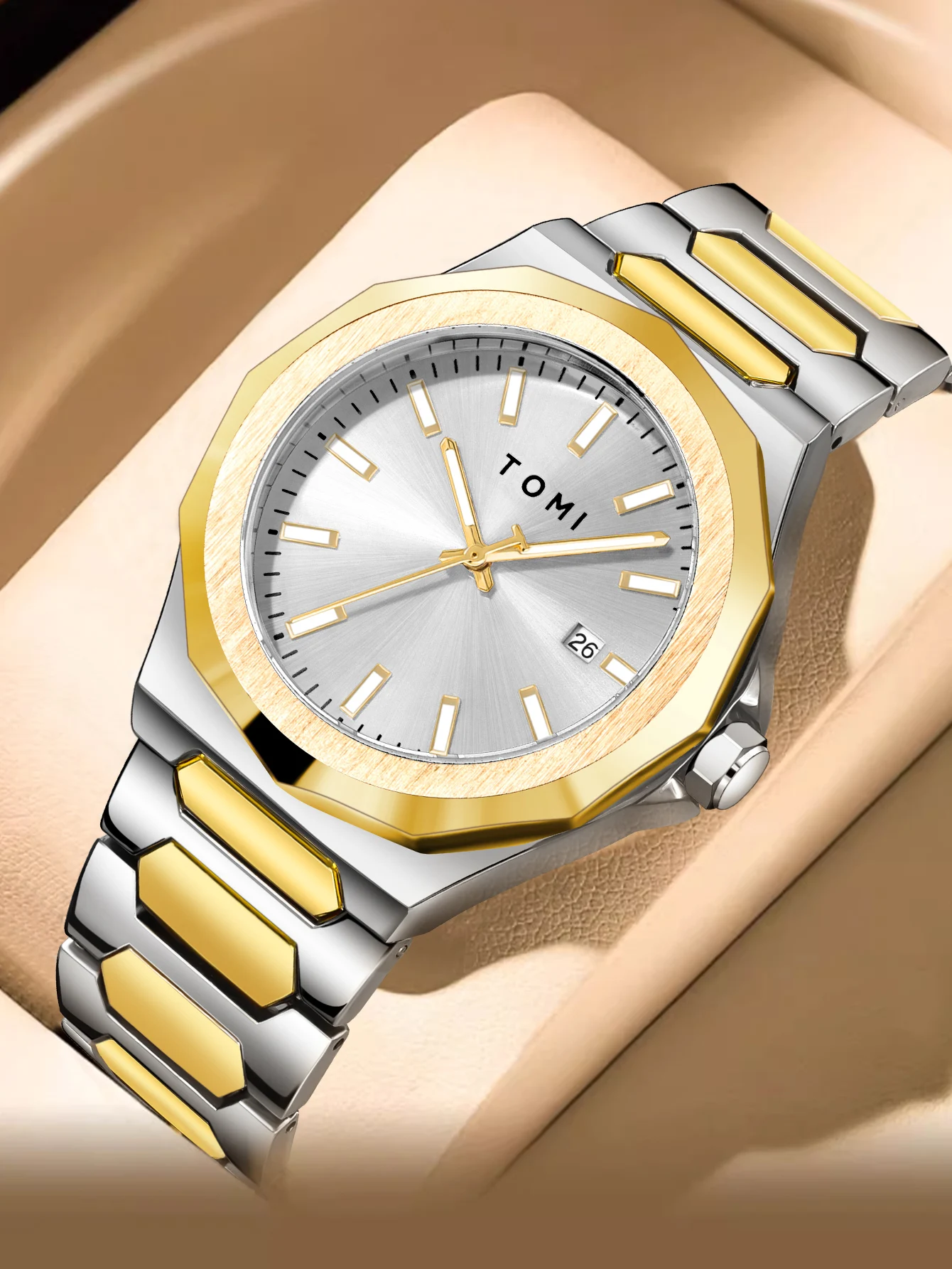 TOMI Luxus Business herren Uhr Geschenk Box Set Hohe Qualität Rose Gold Fall Einfache und Vielseitige Quarzuhr Relogio Masculino – Detail 18
