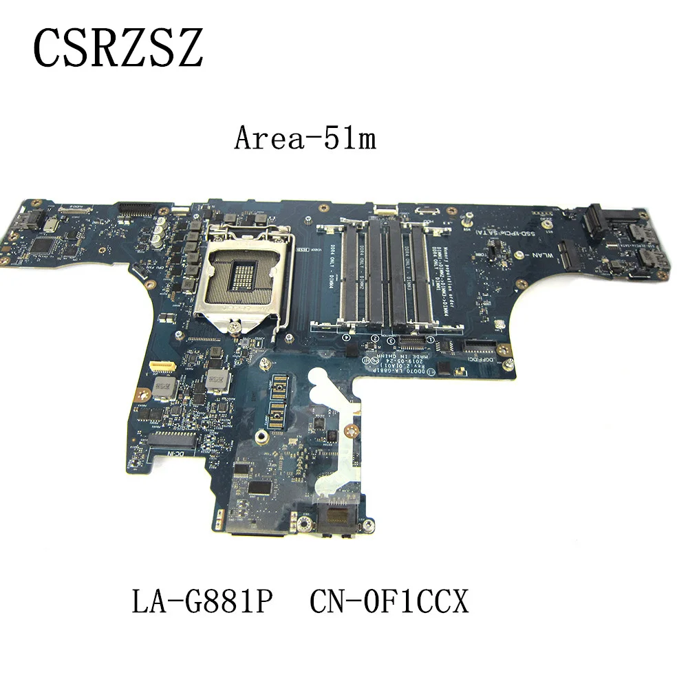 

For Dell Area-51m Laptop motherboard LA-G881P CN-0F1CCX 0F1CCX F1CCX Test work perfect