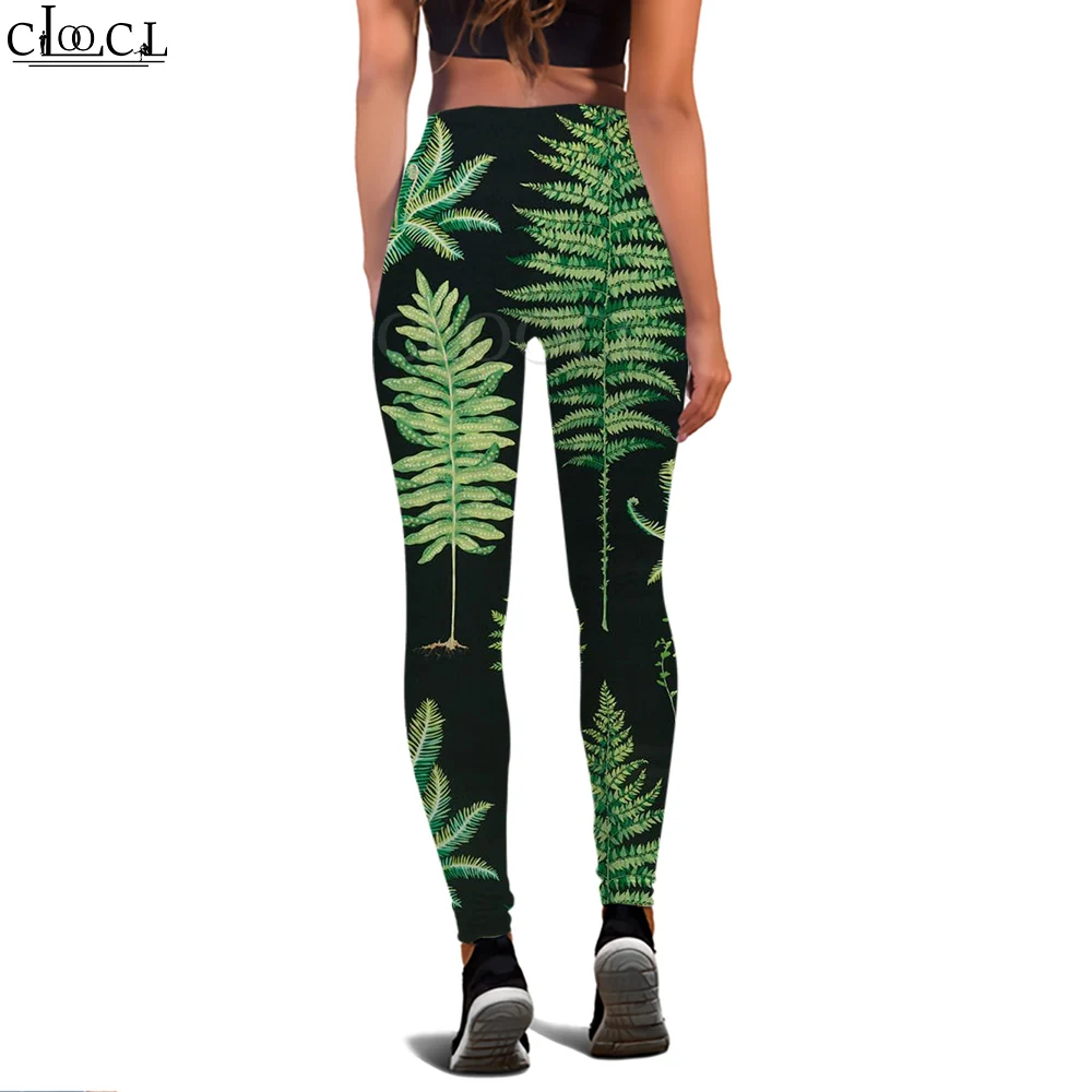 CLOOCL Fashion Women Legging Ferns Pattern 3D Printed Casual Trousers High Waist Sexy Yoga Pants Female Clothing Sweatpants