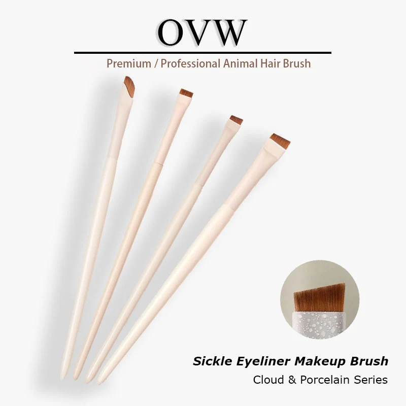 OVW Flat Eyebrow Brush Upgrade Blade Ultra Thin Angle Flat Eyeliner Brush Under Eye Liner Brow Precise Detail Brush Beauty Brush