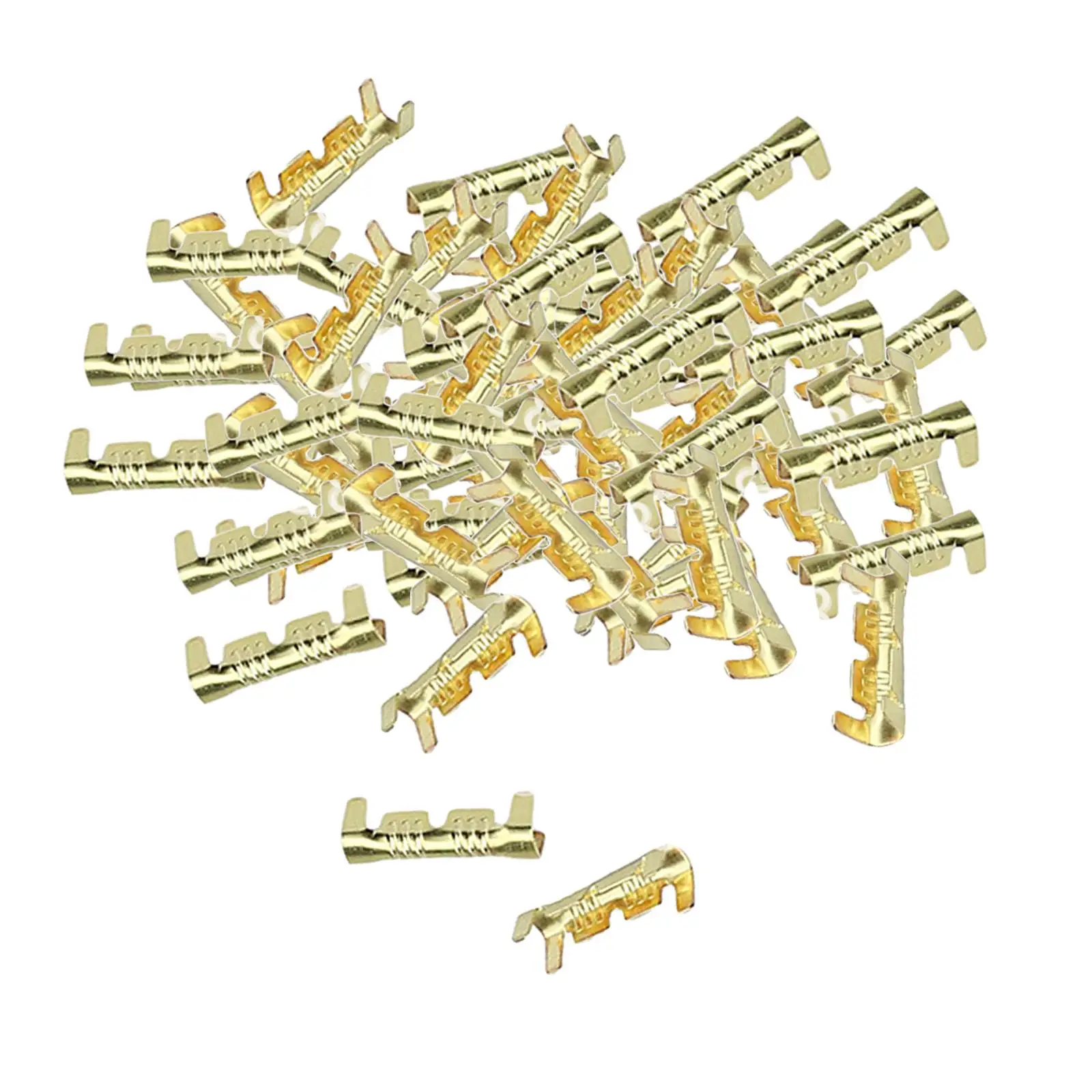 Car Brass Crimp Terminals for Lines of 0.5-1.5M Square Small Teeth Tab Cold Inserts Crimp Electrical Connector Wiring Line Tool