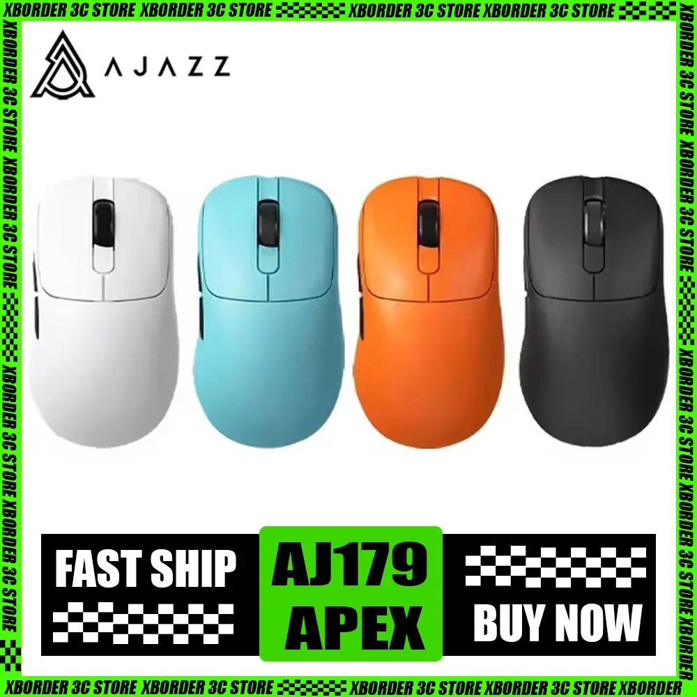 ajazz aj179 apex mouse sem fio 8k retorno paw3950 tri modos personalizar tela rgb mouse para jogos leve escritorio pc gamer presentes 01