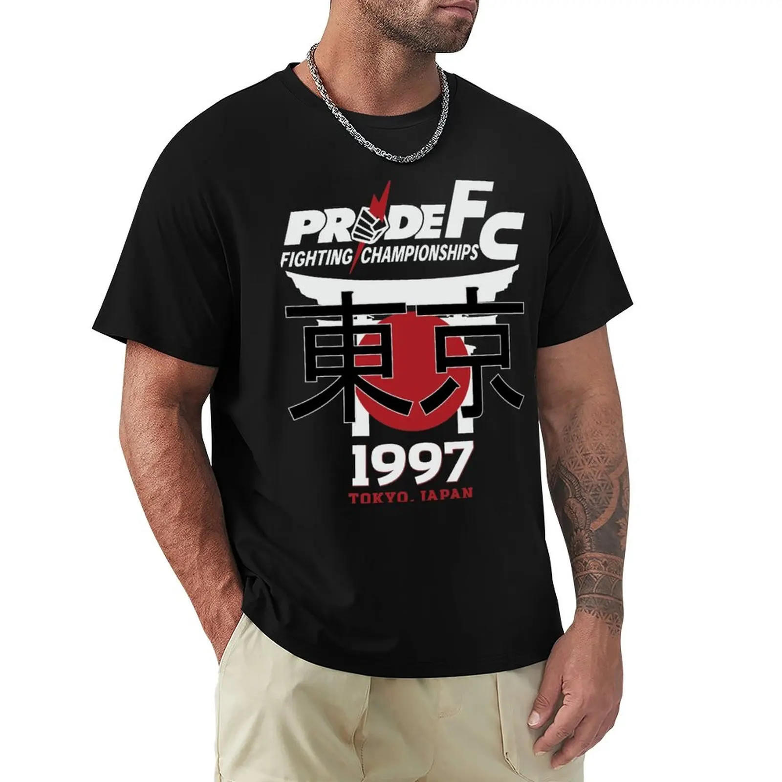 Pride FC Vintage 1997 Tokyo Japan T-Shirt Short sleeve tee shirts graphic tees tshirts for men