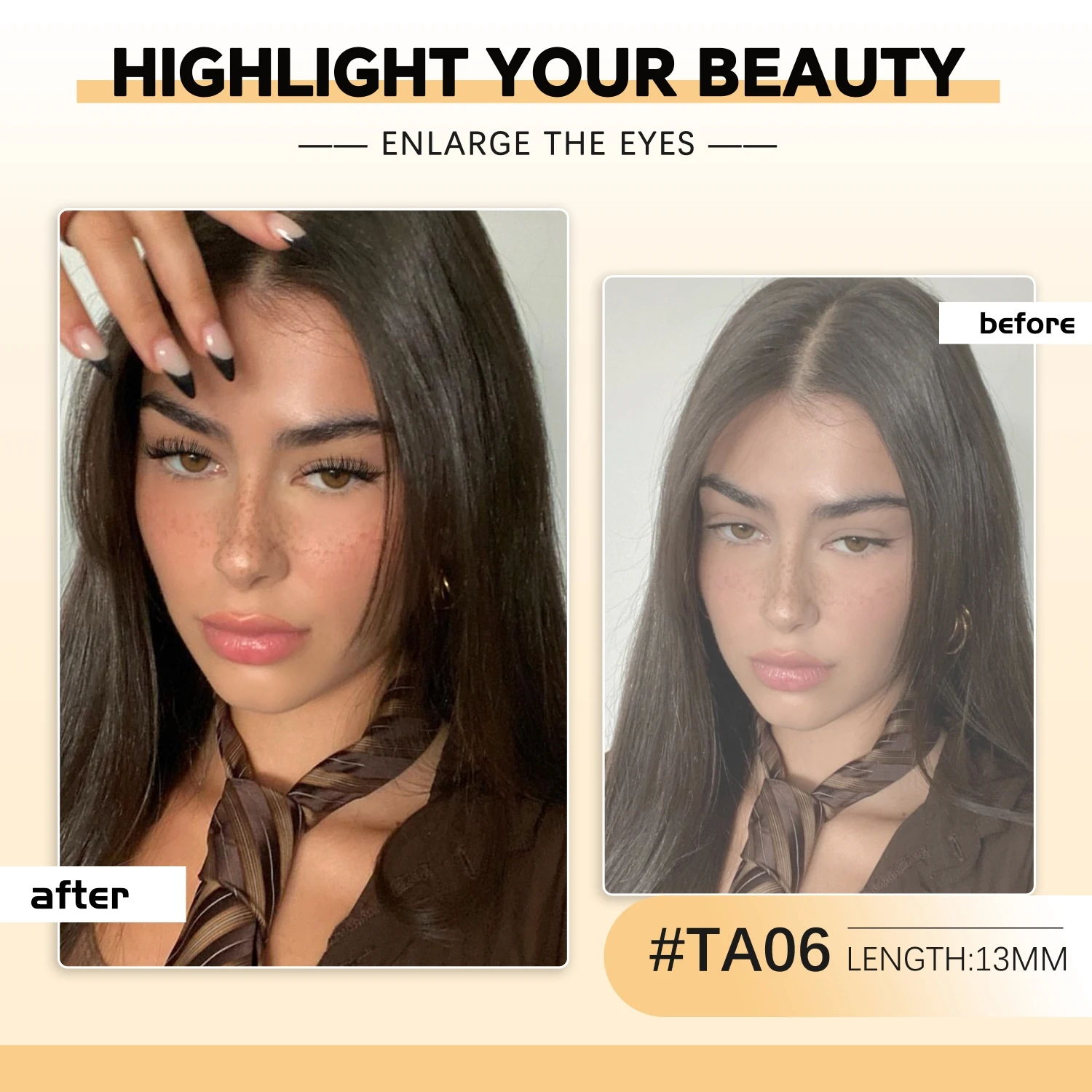 Veltrinay cils de renard cils vaporeux aspect naturel cils à bande claire moelleux Faux cils de vison bande faux cils naturels