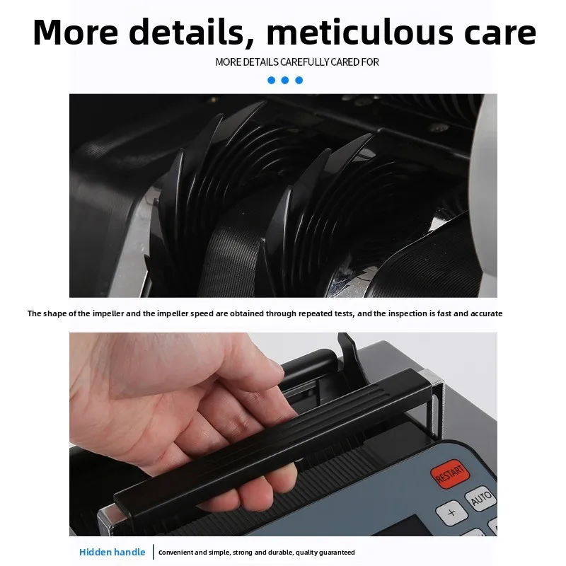 Multi‑Currency Commercial Bill Counter, Foreign Banknote Detector for USD, EUR & ARS Argentine Peso Cash Counting Machine