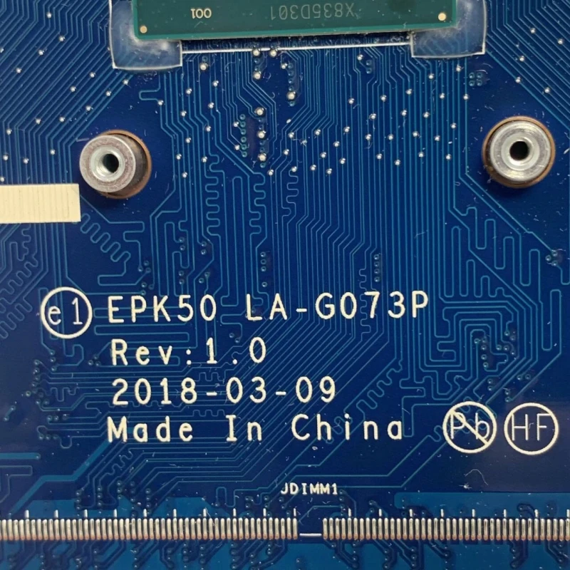 

L20375-601 L20375-501 L20375-001 W/SR3RZ N5000 CPU Mainboard For HP 15-DA 15T-DA Laptop Motherboard EPK50 LA-G073P DDR4 100%Test