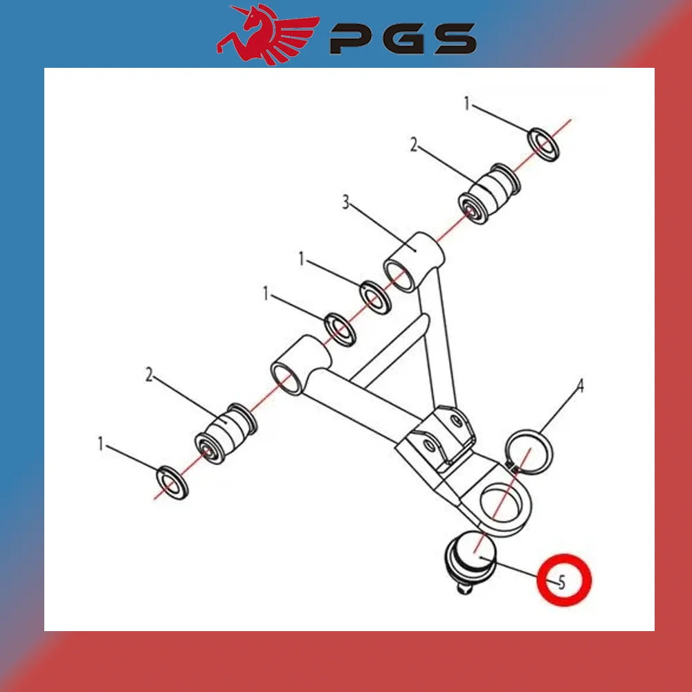 Soporte de suspensión PGS 2 piezas para PM800, 500 K/GT, ODES 800, Kazuma, Jaguar 500 K, 500GT, C500-2901110, LU016479