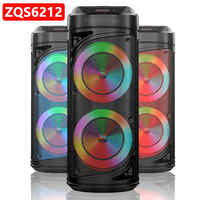 ZQS6212 Portable Bluetooth Speaker Wireless Column Big Power Stereo Subwoofer Bass Party Speakers with Microphone Family Karaoke