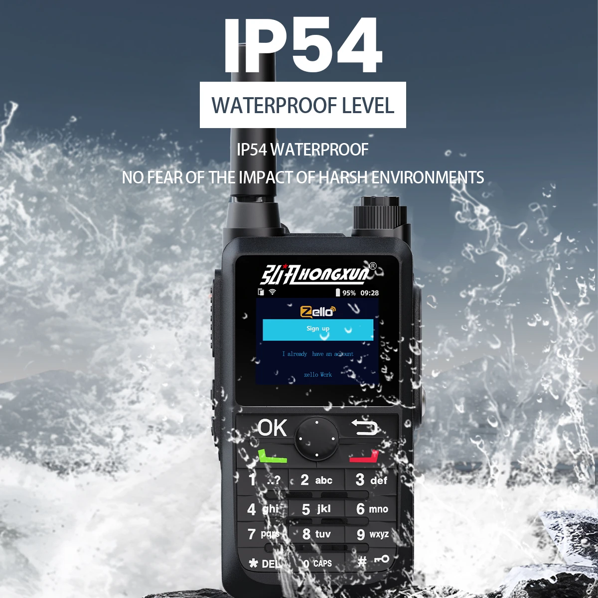 ZELLO اسلكية تخاطب HX-T88 4G POC 5000KM بلوتوث GPS SOS IPX68 شاشة LCD وصلة لاسلكية مكافحة التدخل الاتصال الخلوي