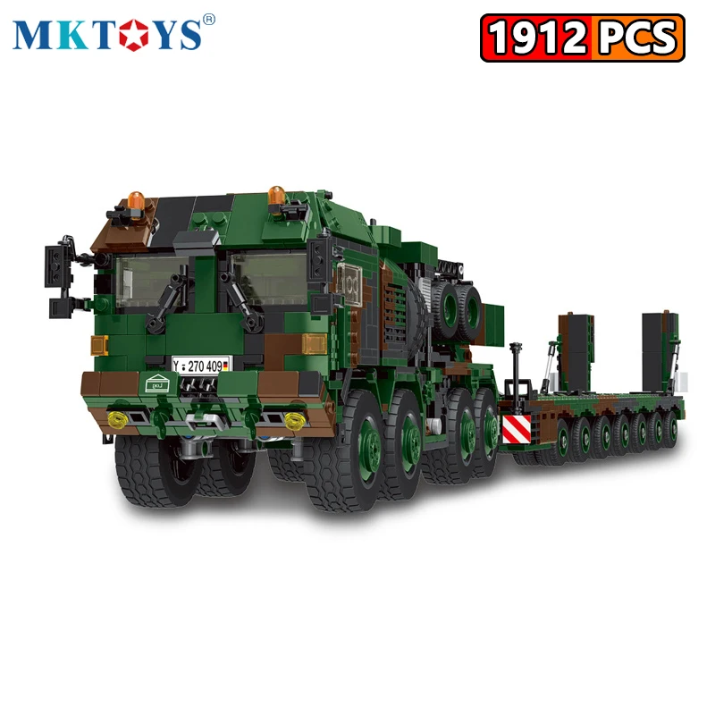 MKTOYS HX-81 SLT Mammut Tank Transport Truck WW2 Military German Bricks Technical Battle  Armored Vehicle Building Block Gifts