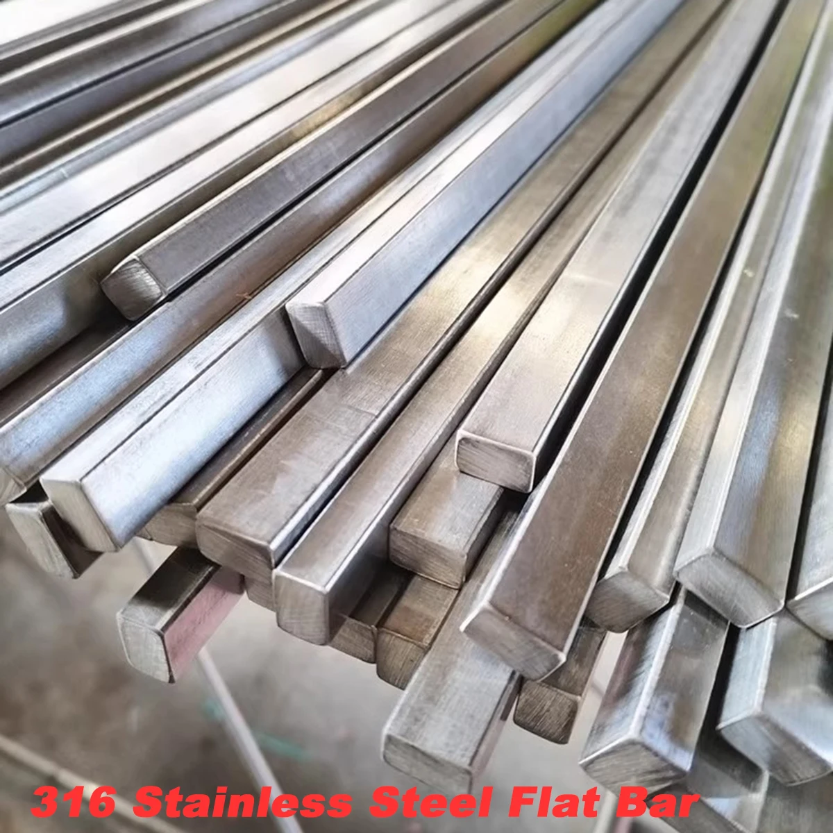 

316 Stainless Steel Bar Plate Rod Width 10/15/20/25/30/40/50/60/80mm Length 100mm 200mm 300mm 500mm Flat Bar 1Pcs 6mm Thick