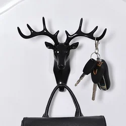 1pc Antlers Self-adhesive Hook Keys Storage Holder Hang on The WallHooks Hangers Bag Coat Rack for Home Wall Hanging Decor Deer