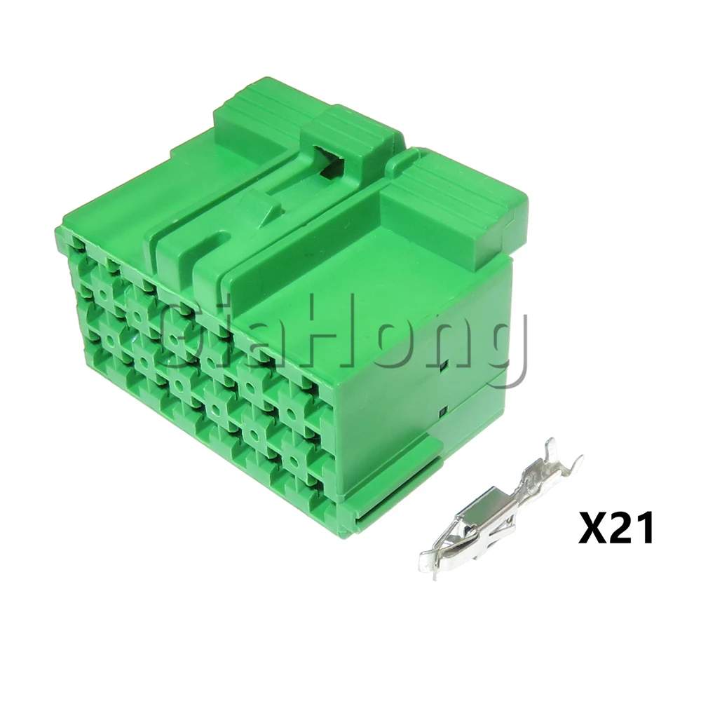 1 Set 21 Ways 967635-1 Starter Car Plastic Housing Unsealed Socket Automobile Accessories 1-967625-4 Green Auto Connector