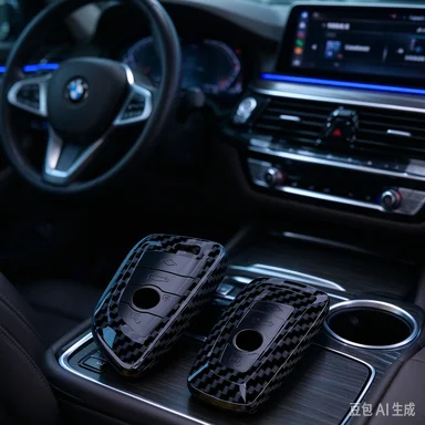 ABS Carbon Fiber Car Key Case Cover For BMW 1 2 3 4 5 6 7 Series X1 X3 X4 X5 X6 X7 F10 F20 F30 G20 G30 G01 F15 F16 G02 G05 F34