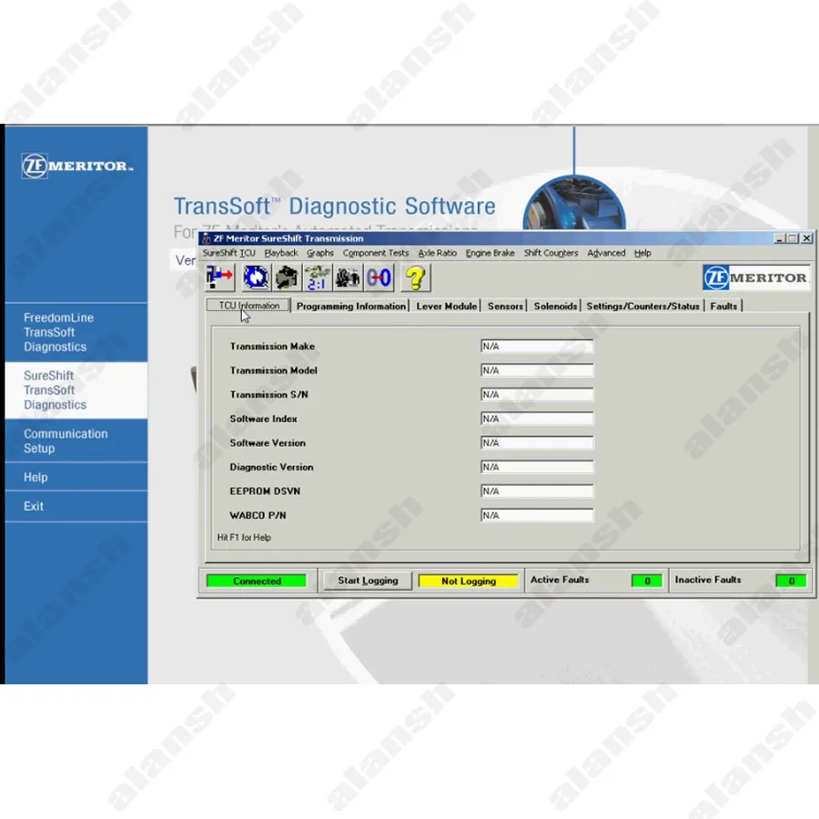 For ZF Meritor TransSoft 2.1 ( FreedomLine & SureShift ) + Keygen NEQ USB LINK Scanner