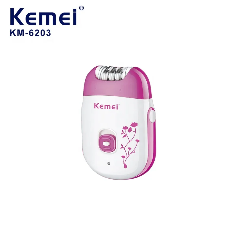 

Kemei KM 6203 Women's Electric Epilator Full Body Bikini Hair Removal, USB Rechargeable, Compact Portable